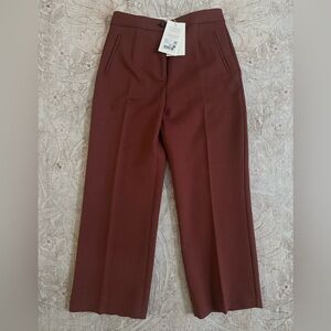 Sezane Martin Crop Trousers Rosewood